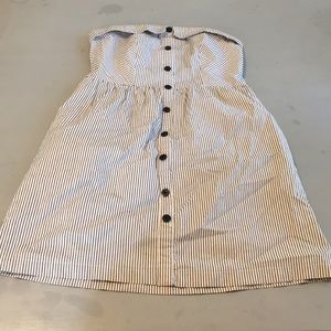 Cream pinstripe dress